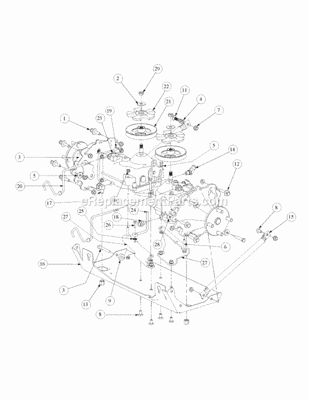 Drive Assembly Diagram and Parts List for M50-KHS 53AB5BBP750-23HP-OHV Cub Cadet Lawn Tractor